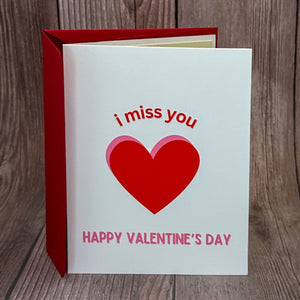 I Miss You Valentine's Day Card