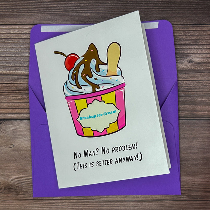 Breakup Ice Cream Card