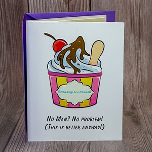 Breakup Ice Cream Card