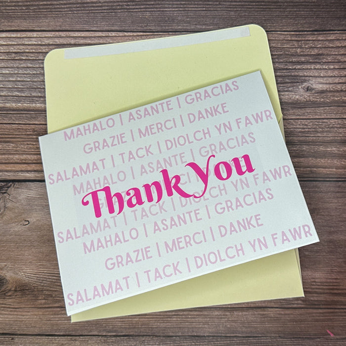 Thank You in Different Languages Card