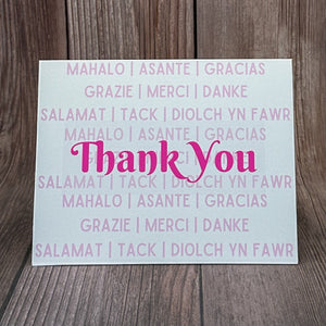 Thank You in Different Languages Card