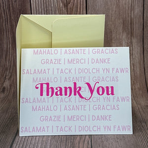 Thank You in Different Languages Card