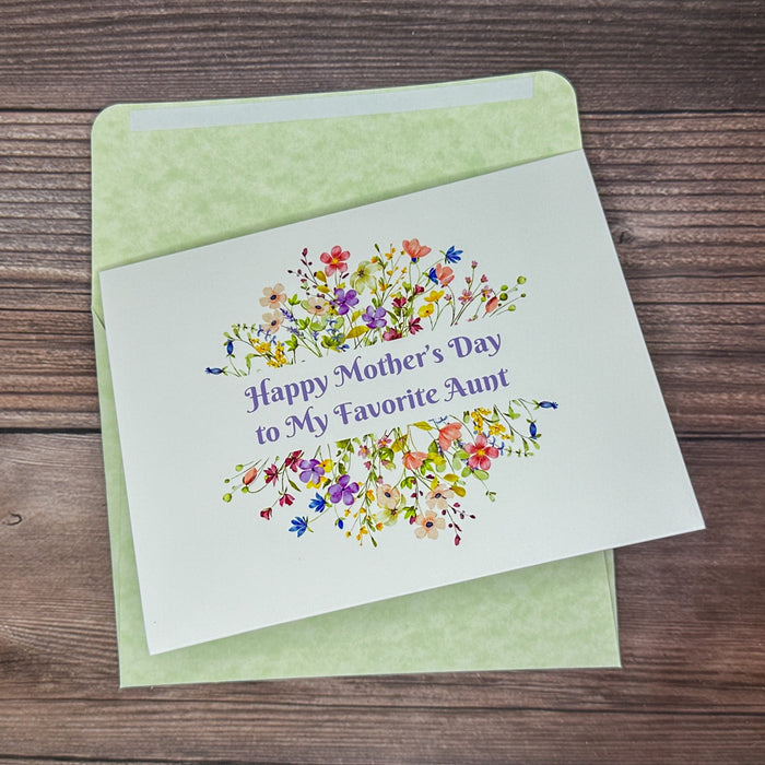 Flowery Favorite Aunt Mother's Day Card