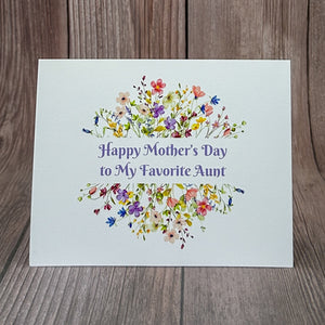 Flowery Favorite Aunt Mother's Day Card