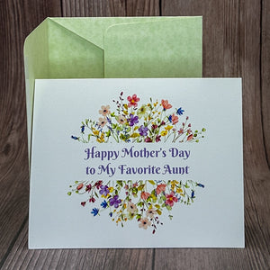 Flowery Favorite Aunt Mother's Day Card