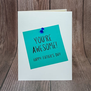 Sticky Note Happy Father's Day Card