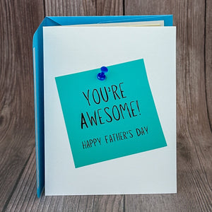 Sticky Note Happy Father's Day Card