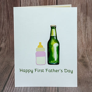 Bottle First Father's Day Card