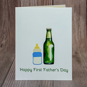 Bottle First Father's Day Card