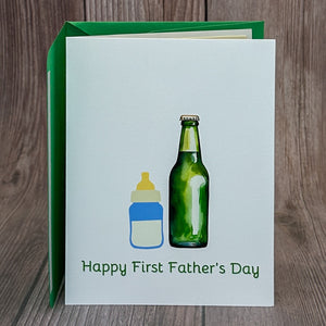 Bottle First Father's Day Card