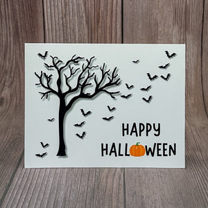 Flying Bats Halloween Card