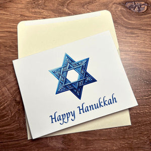 Star of David Hanukkah Card