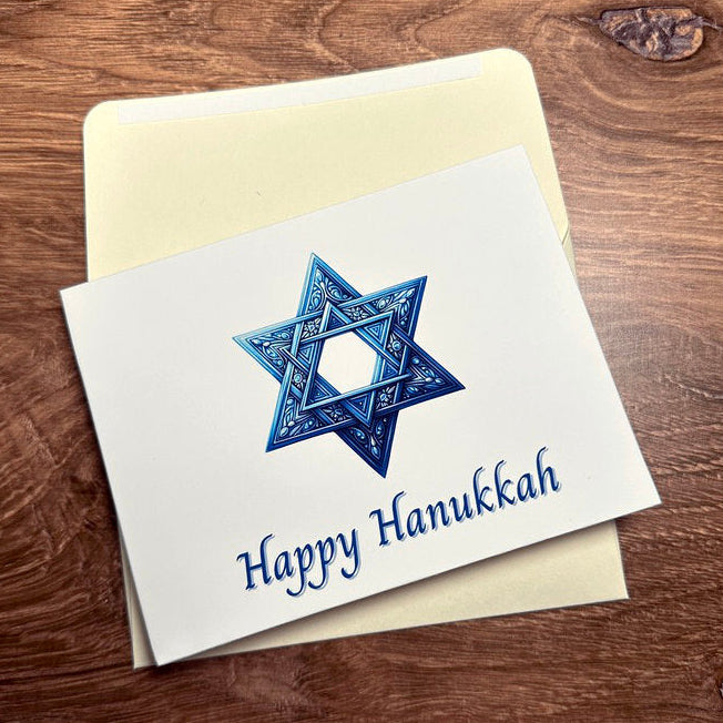 Star of David Hanukkah Card