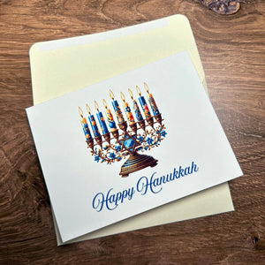Menorah Hanukkah Card