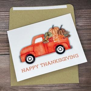 Happy Thanksgiving Truck Card