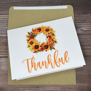 Thankful Wreath Thanksgiving Card