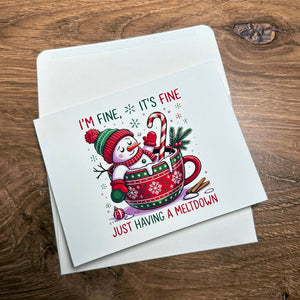 Snowman Meltdown Card