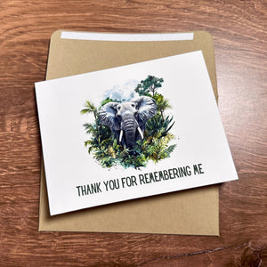 Elephant Thank You Card
