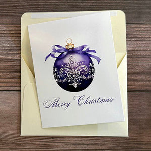 Elegant Purple Ornament Card