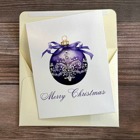 Elegant Purple Ornament Card