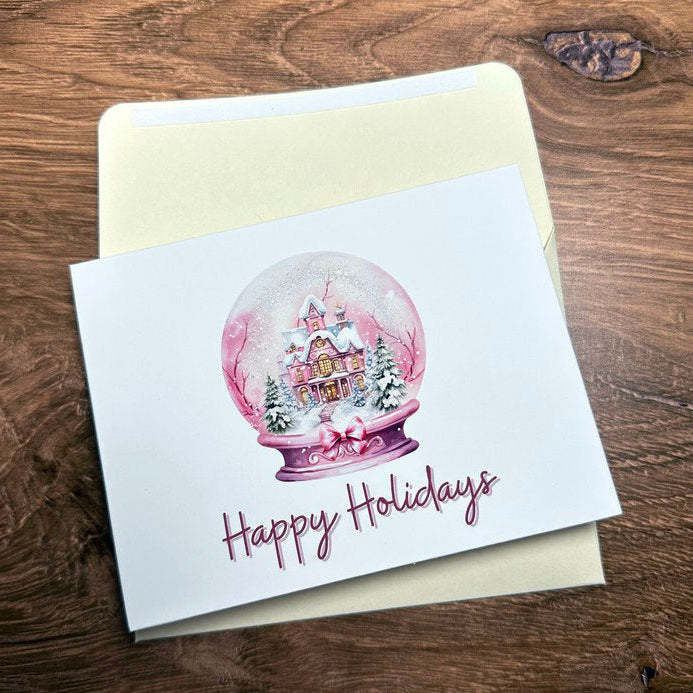 Happy Holidays Snowglobe Card