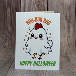 Bok-Bok Boo Halloween Card