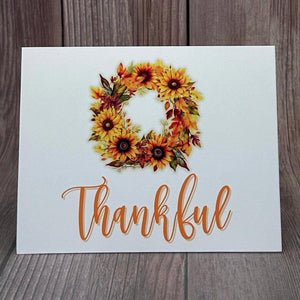 Thankful Wreath Thanksgiving Card