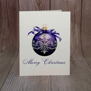 Elegant Purple Ornament Card