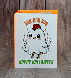 Bok-Bok Boo Halloween Card