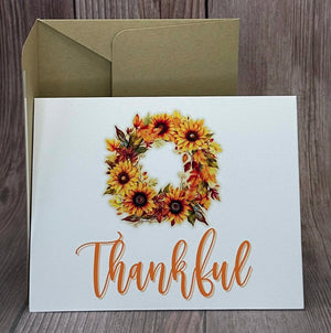 Thankful Wreath Thanksgiving Card