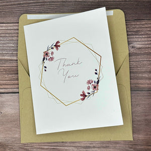 Floral Wreath Thank You Card