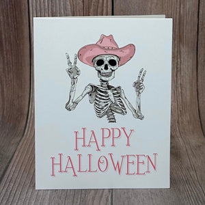 Skeleton Cowgirl Card