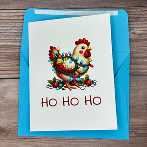 HO HO HO Chicken Card