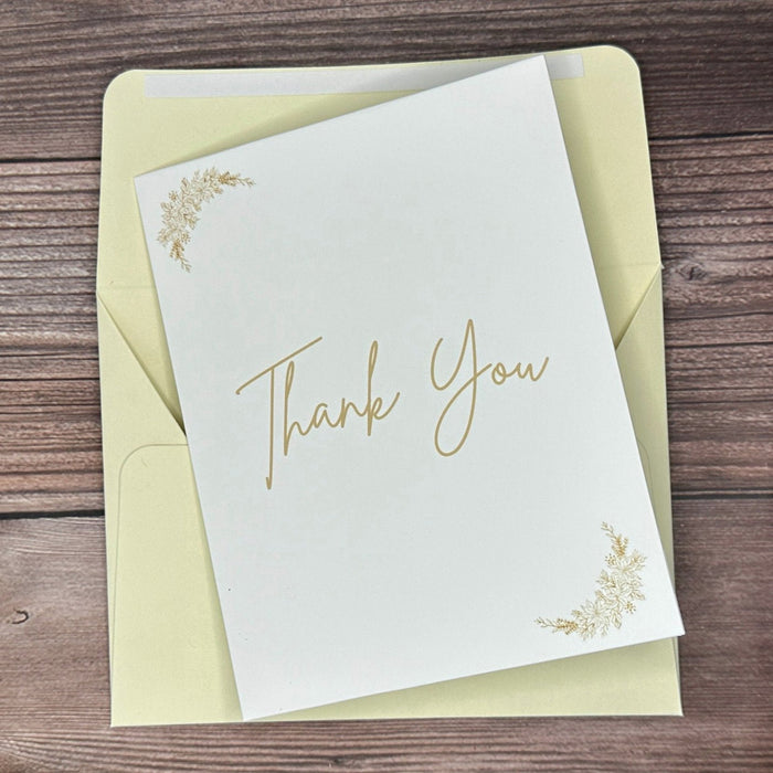 Golden Thank You Card