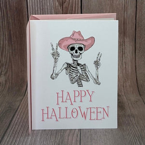 Skeleton Cowgirl Card