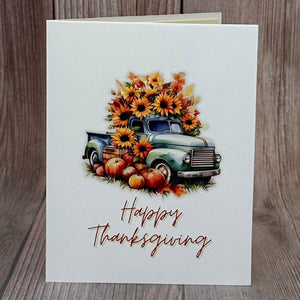 Pumpkins and Sunflowers Thanksgiving Card