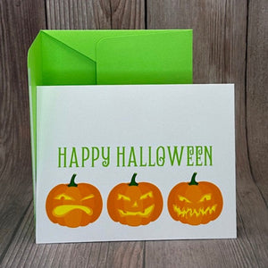 Happy Halloween with Pumpkins Card