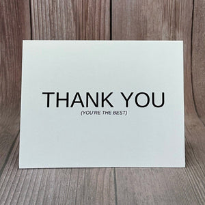 You're the Best Thank You Card