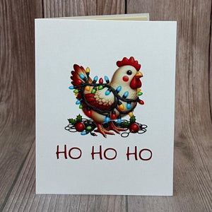 HO HO HO Chicken Card