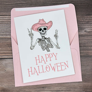 Skeleton Cowgirl Card