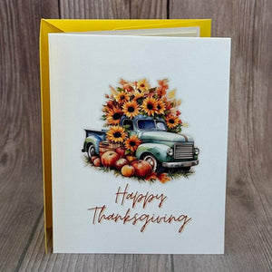 Pumpkins and Sunflowers Thanksgiving Card