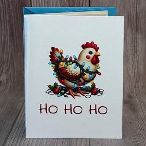 HO HO HO Chicken Card