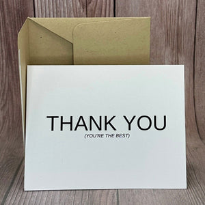 You're the Best Thank You Card