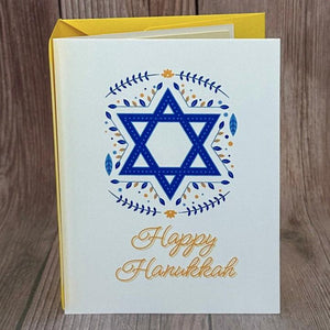 Star of David Happy Hanukkah Card