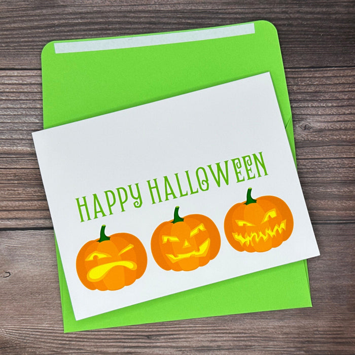 Happy Halloween with Pumpkins Card