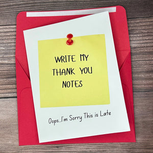 Late Thank You Card