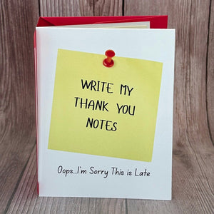 Late Thank You Card