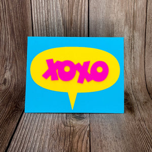 XoXo Neon Retro Card