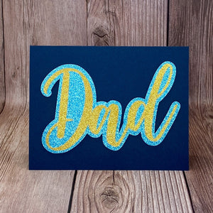 Elegant Glitter Dad Card