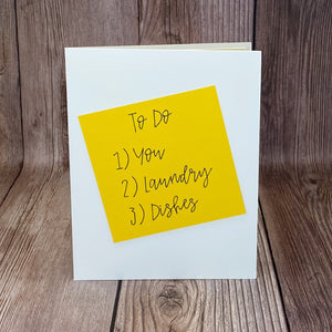 Funny To-Do List Love Card